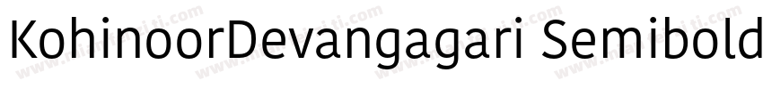 KohinoorDevangagari Semibold字体转换